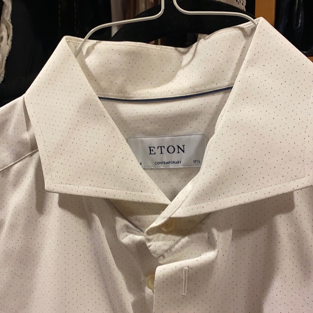Eton Men’s Dress Shirt 44 Slim Neck 17.5 New Never Worn